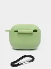 Лайм силиконовый чехол для наушников Apple Airpods 3, с карабином