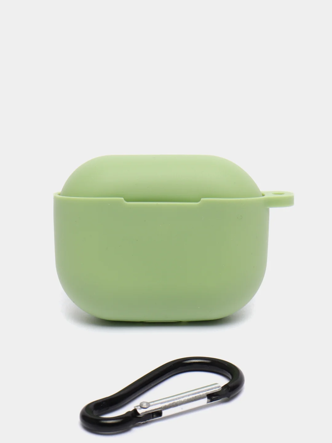 Лайм силиконовый чехол для наушников Apple Airpods 3, с карабином