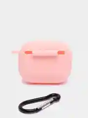 Пудровый силиконовый чехол для наушников Apple Airpods 3, с карабином
