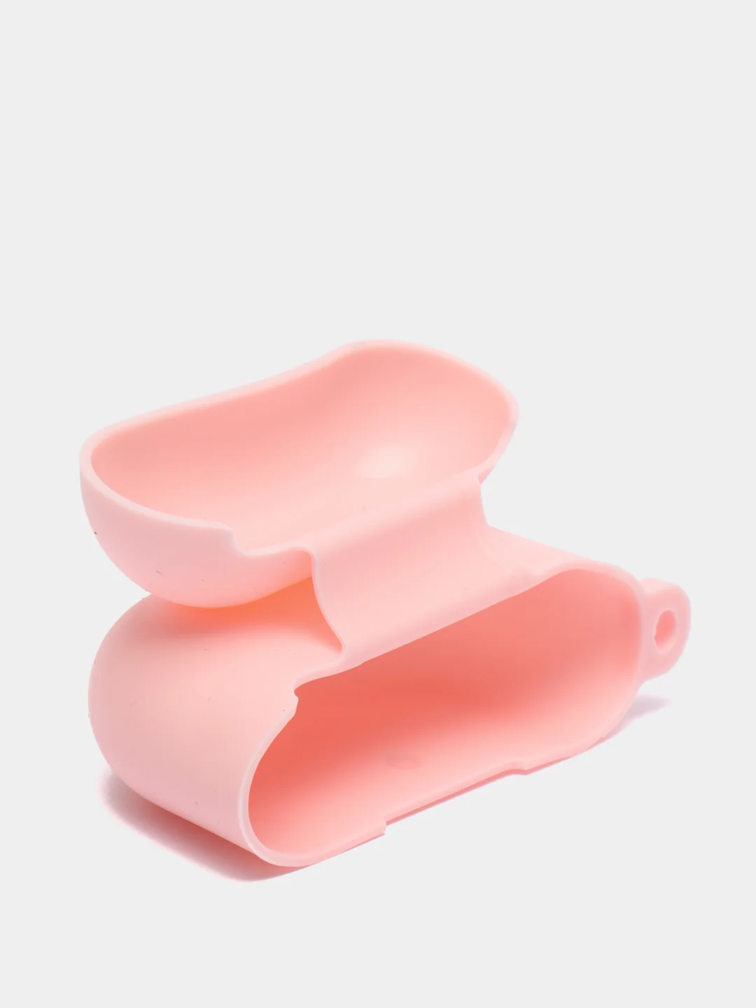 Пудровый силиконовый чехол для наушников Apple Airpods 3, с карабином