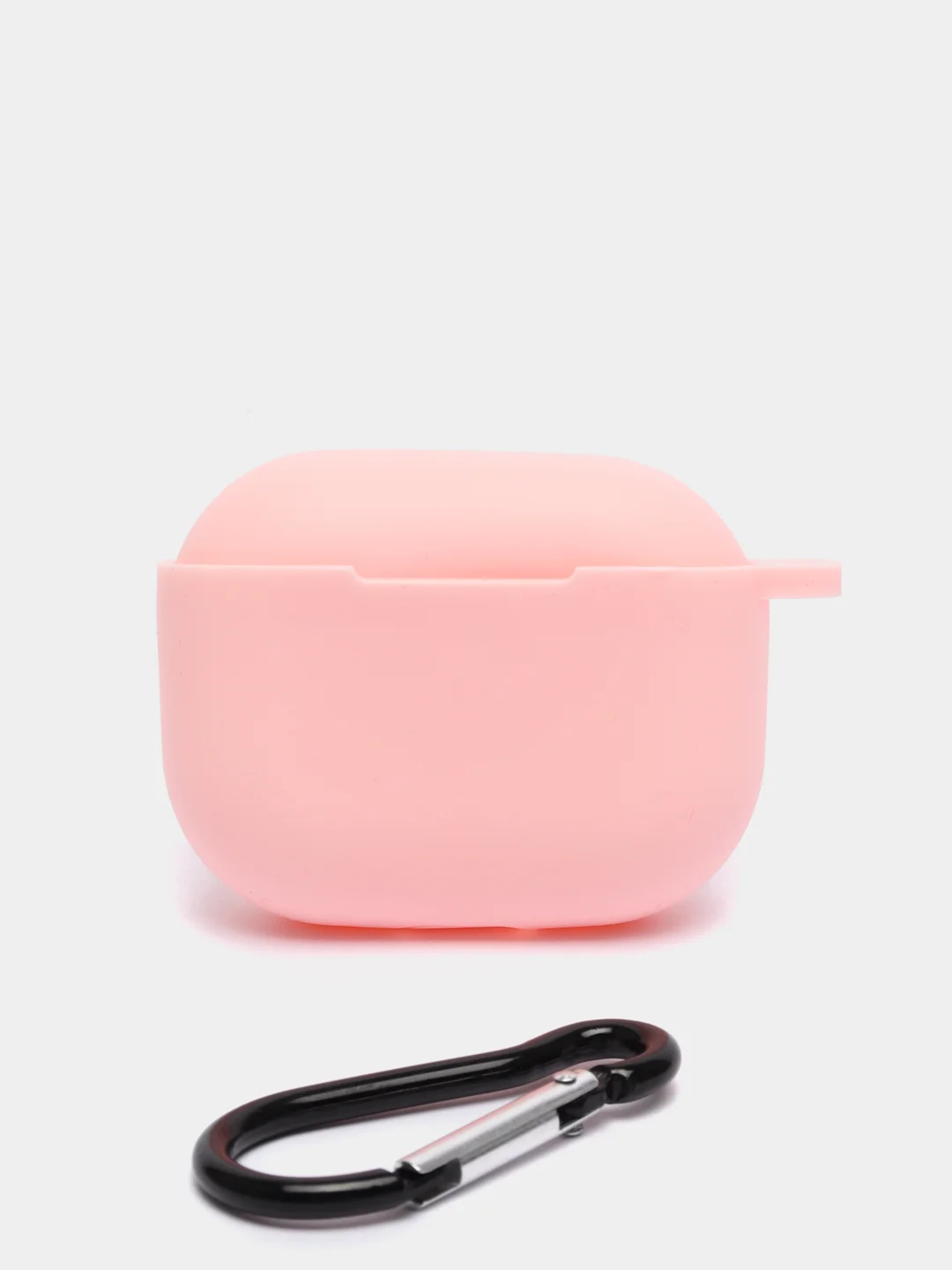 Пудровый силиконовый чехол для наушников Apple Airpods 3, с карабином