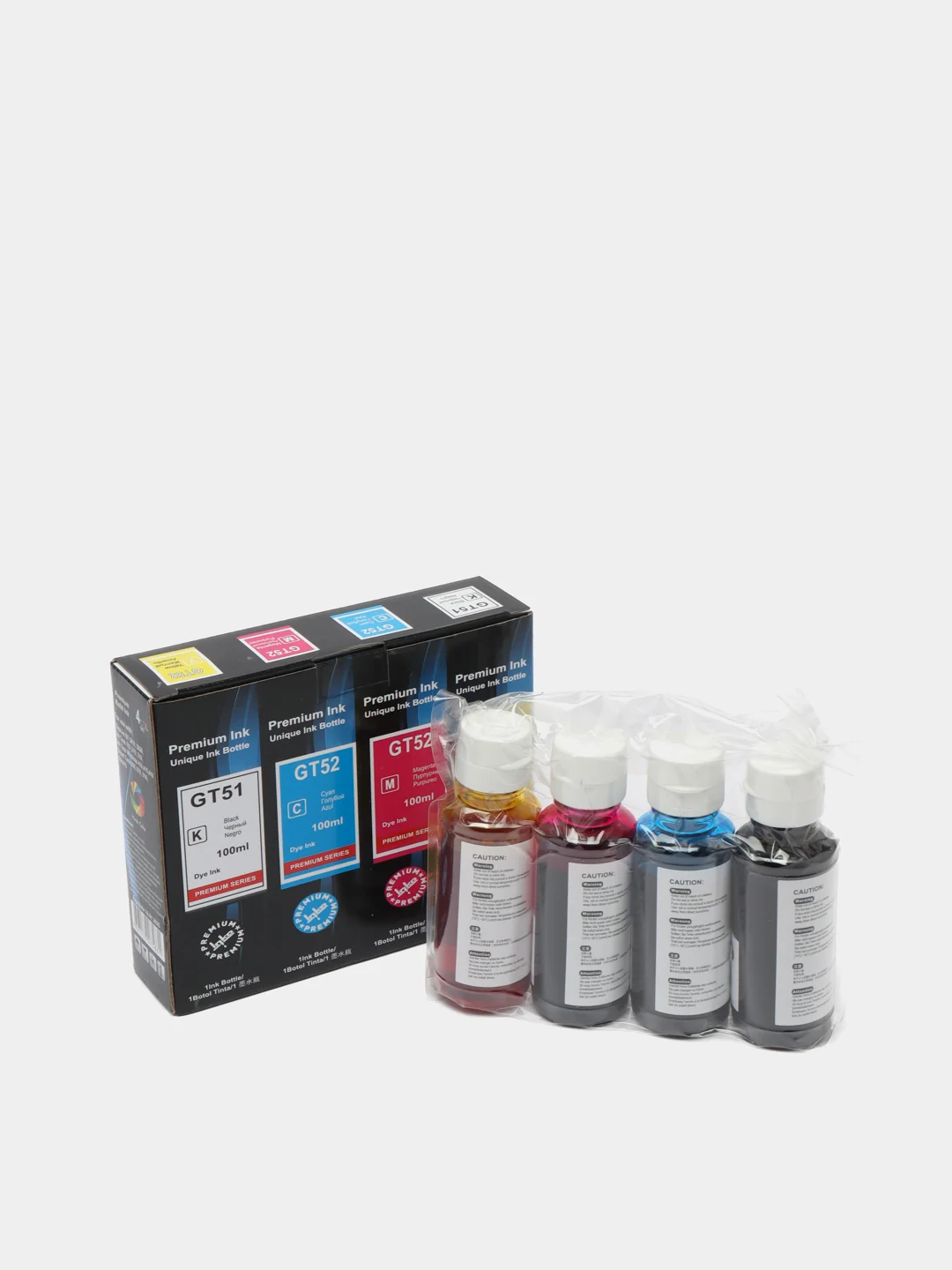 Чернила INKO GT51, GT52 для HP Tank 110 / 310 / 410 / 510 / 615, GT 5810 / 5820, 4 цвета