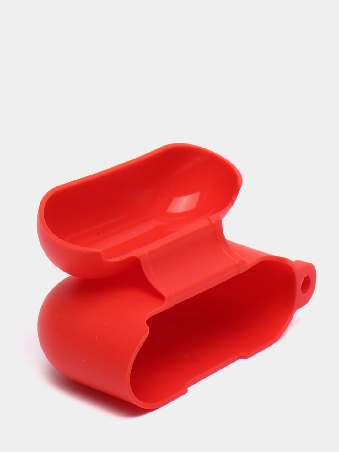 Красный силиконовый чехол для наушников Apple Airpods 3, с карабином