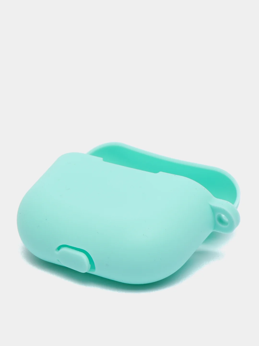 Бирюзовый силиконовый чехол для наушников Apple Airpods 3, с карабином