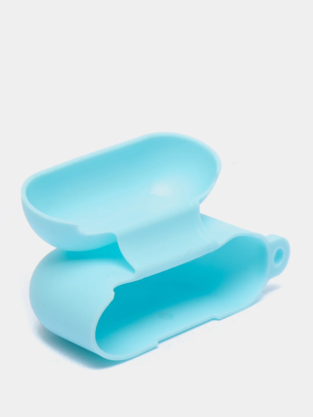 Голубой силиконовый чехол для наушников Apple Airpods 3, с карабином