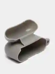 Серый силиконовый чехол для наушников Apple Airpods 3, с карабином