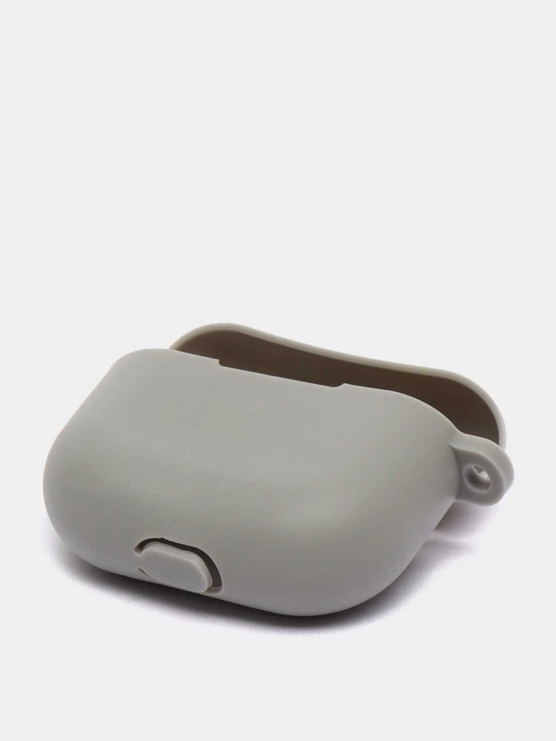 Серый силиконовый чехол для наушников Apple Airpods 3, с карабином