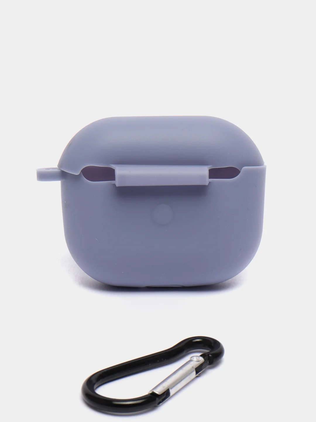 Сиреневый силиконовый чехол для наушников Apple Airpods 3, с карабином