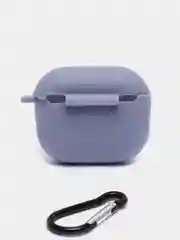 Сиреневый силиконовый чехол для наушников Apple Airpods 3, с карабином
