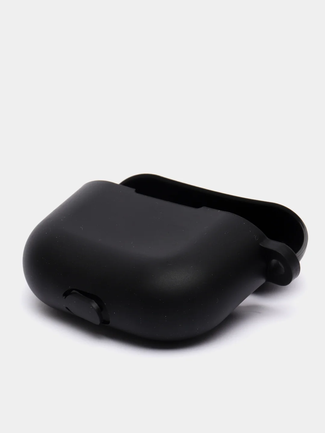 Черный силиконовый чехол для наушников Apple Airpods 3, с карабином