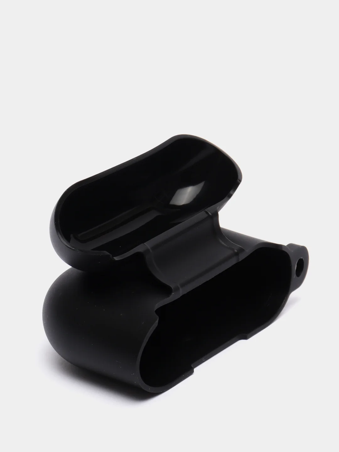 Черный силиконовый чехол для наушников Apple Airpods 3, с карабином