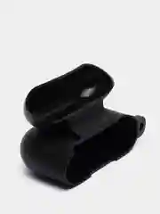 Черный силиконовый чехол для наушников Apple Airpods 3, с карабином