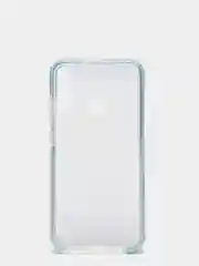 Голубой чехол силиконовый прозрачный с цветной вставкой Y7P / P40 Lite E