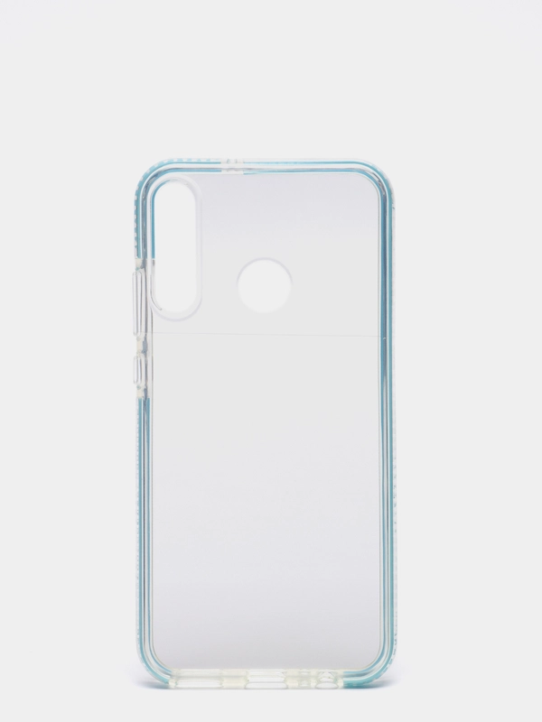 Чехол силиконовый прозрачный с цветной вставкой Y7P / P40 Lite E