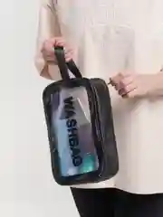 Черный косметичка прозрачная WashBag, 4 цвета