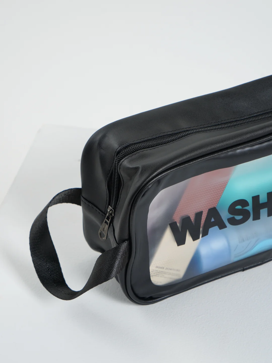 Черный косметичка прозрачная WashBag, 4 цвета