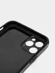 Черный чехол усиленный с полосой для iPhone 11 Pro Max, силиконовый