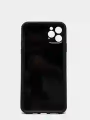 Черный чехол усиленный с полосой для iPhone 11 Pro Max, силиконовый