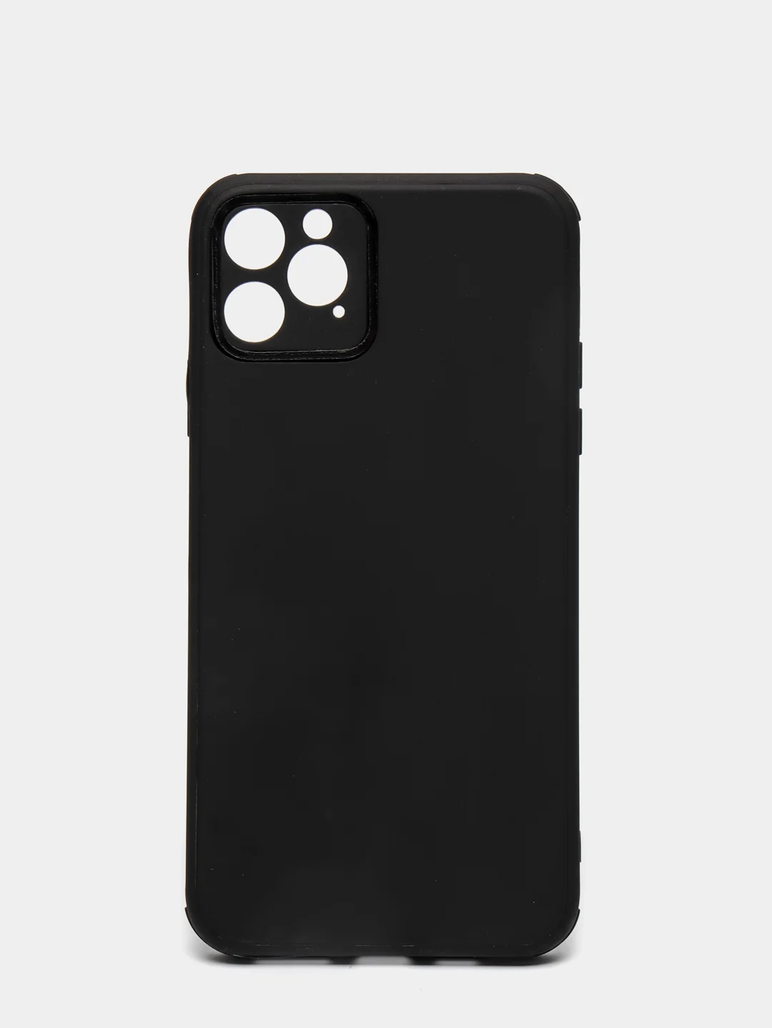 Черный чехол усиленный с полосой для iPhone 11 Pro Max, силиконовый