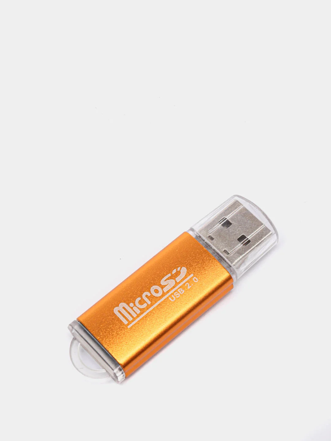 Золотой картридер microSD для чтения карт памяти USB 2.0