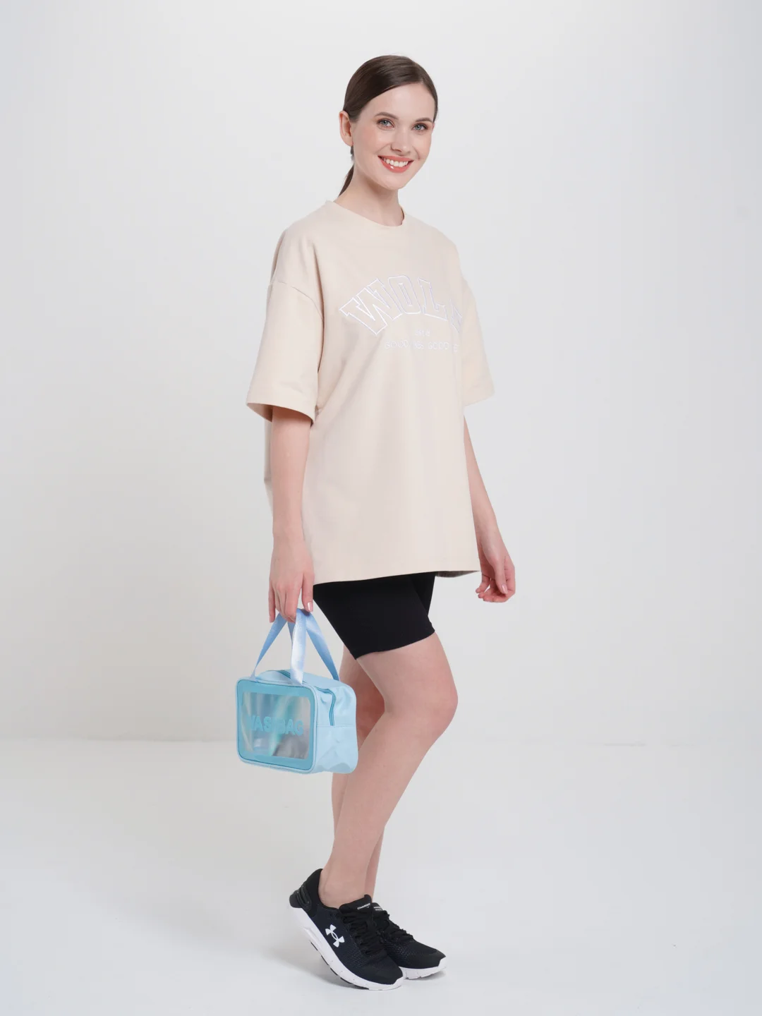Голубой косметичка-органайзер Washbag, 4 цвета