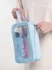 Голубой косметичка прозрачная WashBag, 4 цвета