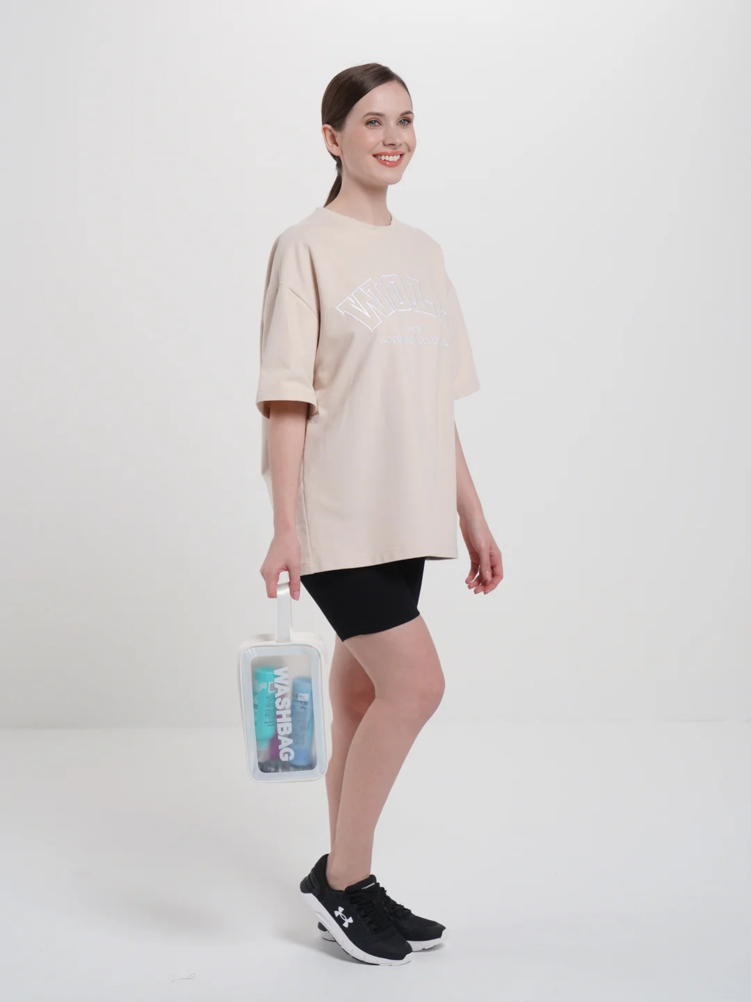 Белый косметичка прозрачная WashBag, 4 цвета