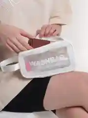 Белый косметичка прозрачная WashBag, 4 цвета