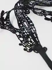 Черный кружевная маска для эротических игр, черная, белая