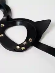 Черный маска для эротических игр "Кошка"