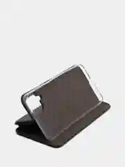 Черный чехол книжка Samsung Galaxy A12, M12 с функцией подставки Самсунг А12, М12