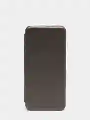 Серебряный чехол книжка Samsung Galaxy A12, M12 с функцией подставки Самсунг А12, М12