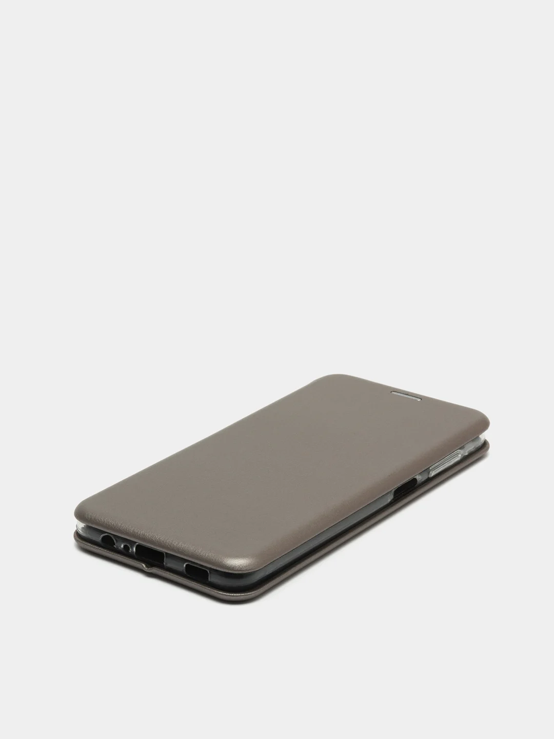 Серебряный чехол книжка Samsung Galaxy A12, M12 с функцией подставки Самсунг А12, М12