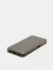 Серебряный чехол книжка Samsung Galaxy A12, M12 с функцией подставки Самсунг А12, М12