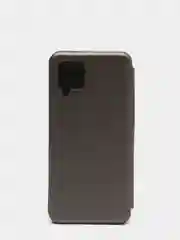 Серебряный чехол книжка Samsung Galaxy A12, M12 с функцией подставки Самсунг А12, М12