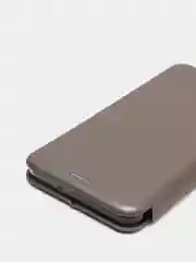 Серебряный чехол книжка Samsung Galaxy A12, M12 с функцией подставки Самсунг А12, М12