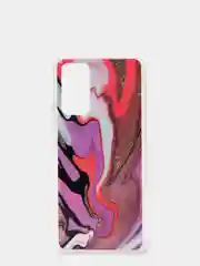 Пурпурный чехол HUAWEI Honor 10X Lite, Хуавей Хонор 10Х Лайт, силиконовый, с мраморным рисунком