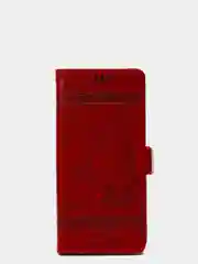 Красный кожаный PU чехол-книжка для Xiaomi Redmi 9, Редми 9