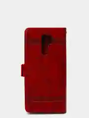 Красный кожаный PU чехол-книжка для Xiaomi Redmi 9, Редми 9
