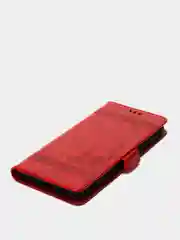 Красный кожаный PU чехол-книжка для Xiaomi Redmi 9, Редми 9