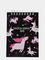Угольный блокнот "Cute space" в клетку, на гребне, А6 pkt