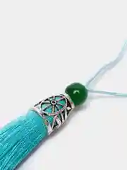 Голубой кисточка декоративная для рукоделия, 9 см