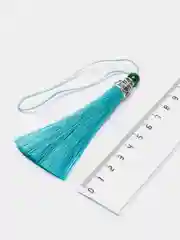 Голубой кисточка декоративная для рукоделия, 9 см