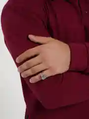 Серебряный кольцо с драконом мужское, массивное