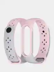 Конфетный ремешок силиконовый для Xiaomi Mi Band 5/ Mi Band 6 двухцветный перфорированный