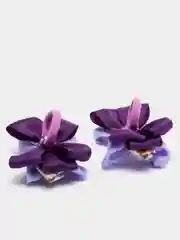 Индиго бантики из репсовой ленты / резинки для волос (2 шт)