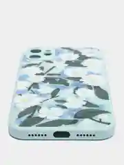 Бирюзовый чехол iPhone 11 с принтом