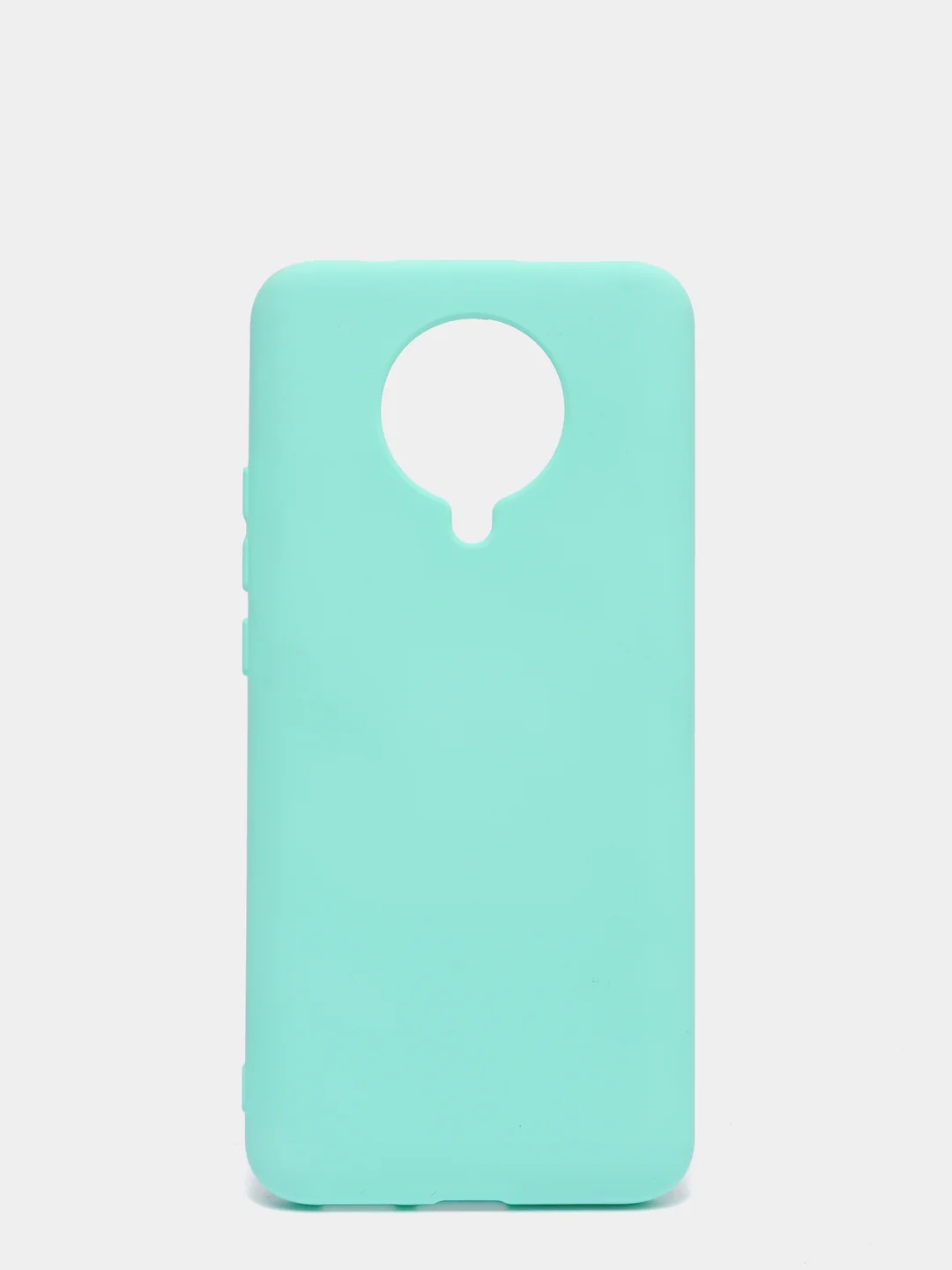Бирюзовый чехол Xiaomi Redmi K30 Pro / Poco F2 Pro с закрытым низом и бархатом внутри Silicone Cover