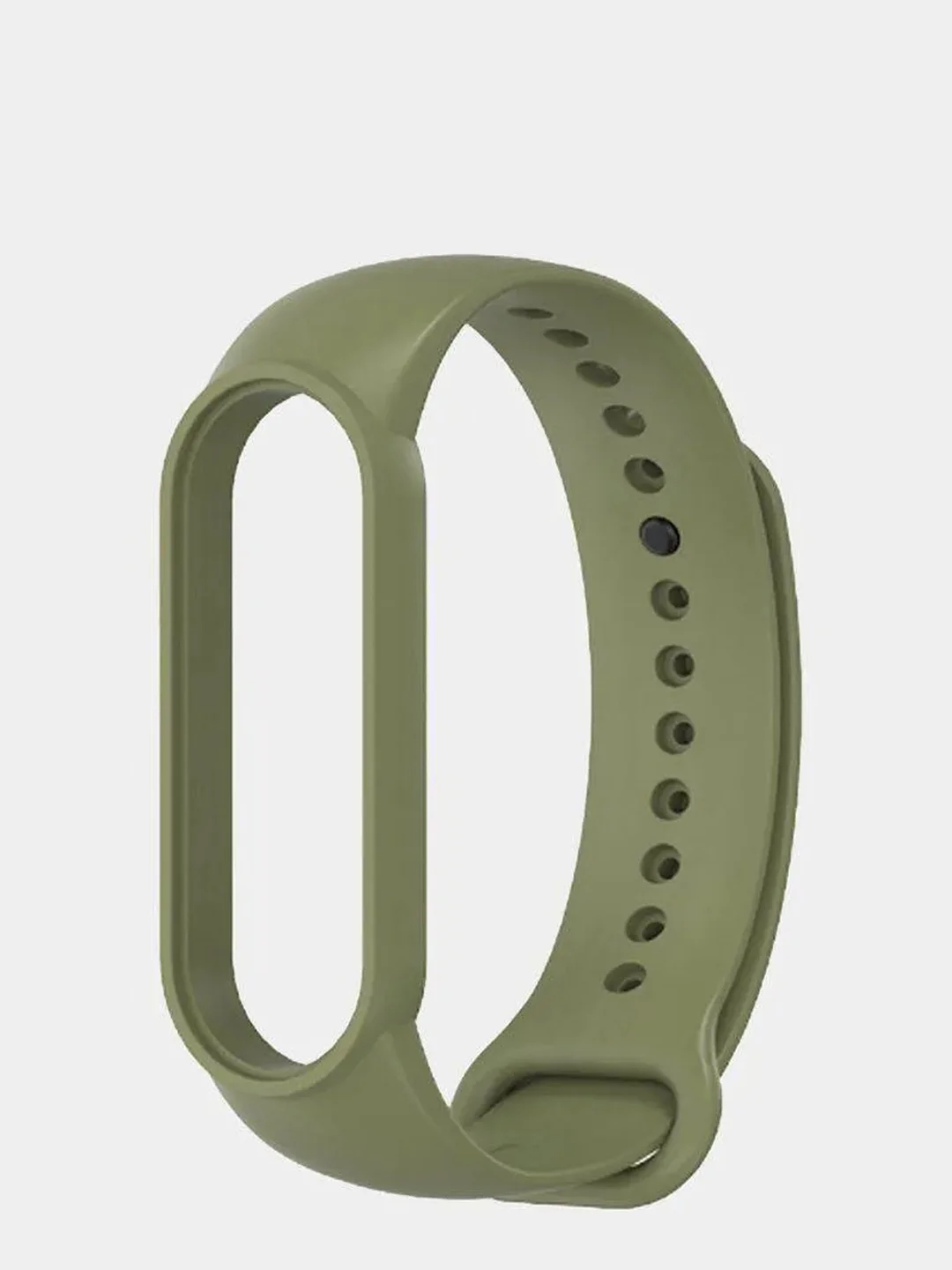 Зелёный хаки силиконовый ремешок для Xiaomi Mi Band 5 и Mi Band 6
