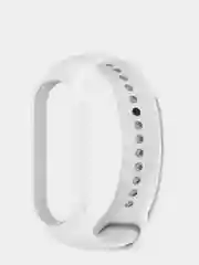 Белый силиконовый ремешок для Xiaomi Mi Band 5 и Mi Band 6
